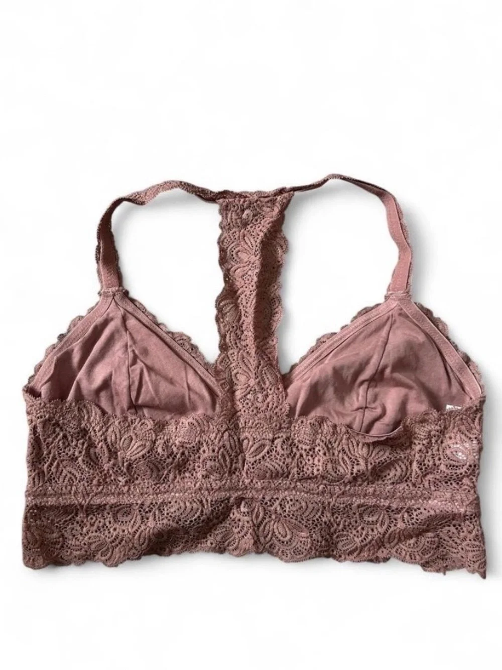 Auden Lace Racerback Bralette in Mauve